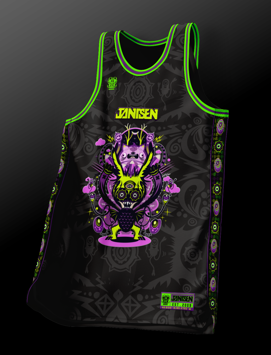 Gutter Music 7 Basketball Jersey