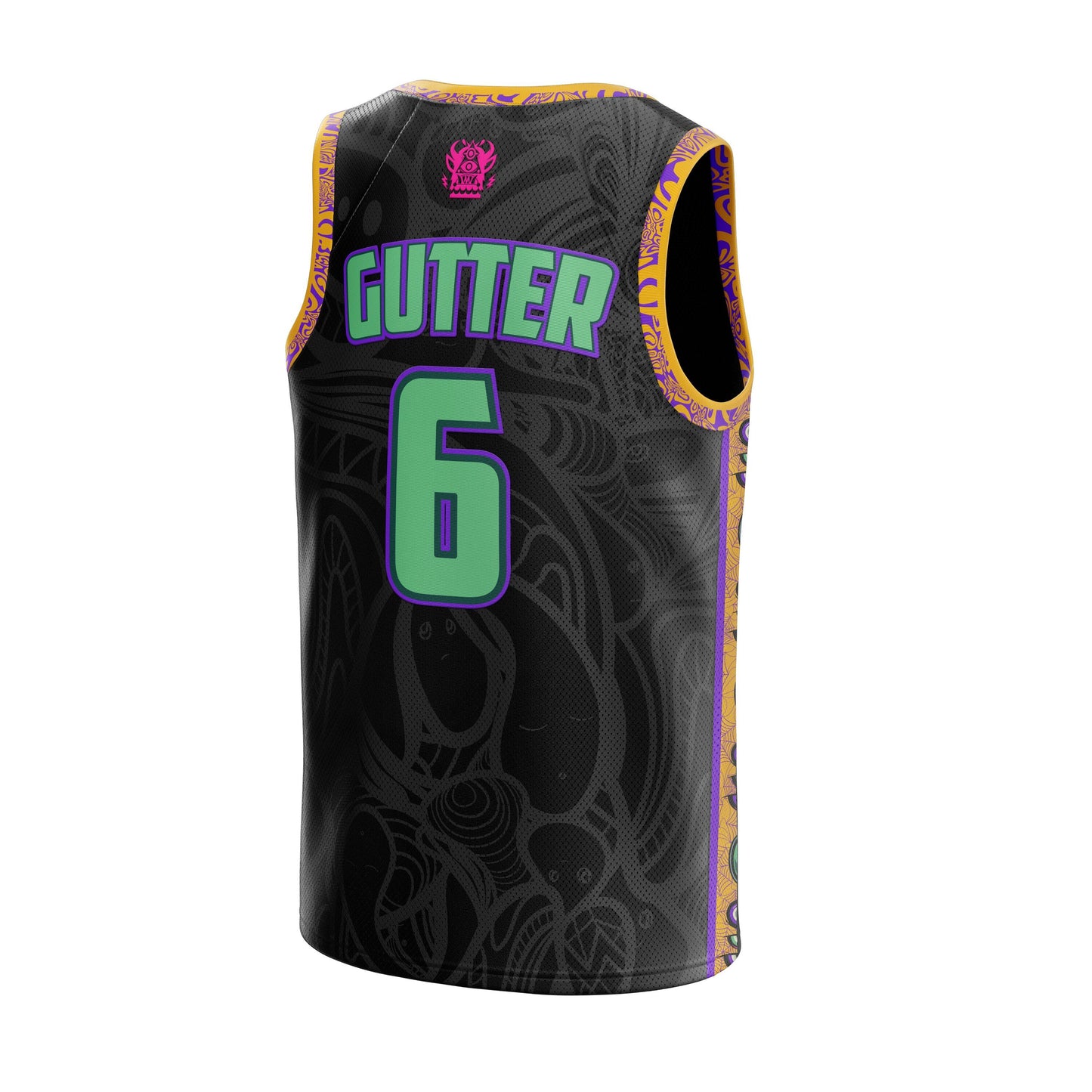 Gutter Music 6 Basketball Jersey